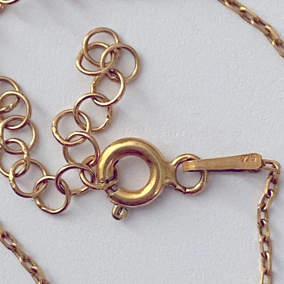 925 Silver blue enamel butterfly flower necklace yellow gold plated - Picture 3 of 4